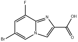 6-溴-8-氟咪唑并[1,2-A]吡啶-2-甲酸, 1260784-00-6, 结构式