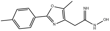 (Z)-N'-hydroxy-2-[5-methyl-2-(4-methylphenyl)-1,3-oxazol-4-yl]ethanimidamide,1261027-68-2,结构式