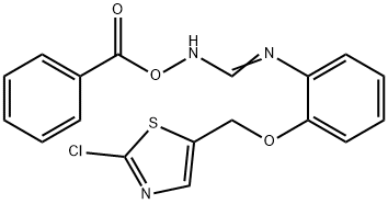 (Z)-[amino({2-[(2-chloro-1,3-thiazol-5-yl)methoxy]phenyl})methylidene]amino benzoate Structure