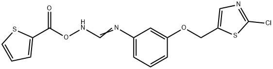 (Z)-[amino({3-[(2-chloro-1,3-thiazol-5-yl)methoxy]phenyl})methylidene]amino thiophene-2-carboxylate Structure
