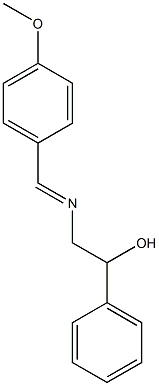 (E)-2-(4-Methoxybenzylideneamino)-1-Phenylethanol Structure