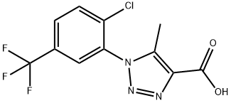 1-[2-chloro-5-(trifluoromethyl)phenyl]-5-methyl-1H-1,2,3-triazole-4-carboxylic acid Structure