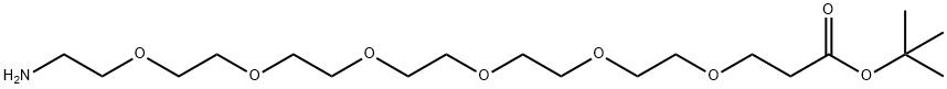 AMINO-DPEG®₆-T-BUTYL ESTER 化学構造式