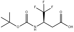 (R)-3-((叔丁氧羰基)氨基)-4,4,4-三氟丁酸, 1310680-29-5, 结构式