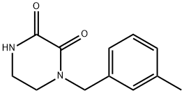 1-[(3-methylphenyl)methyl]piperazine-2,3-dione Struktur