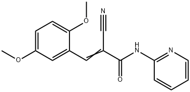 (2E)-2-cyano-3-(2,5-dimethoxyphenyl)-N-(pyridin-2-yl)prop-2-enamide Struktur