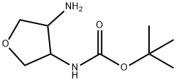 叔-丁基 (4-氨基四氢呋喃-3-基)氨基甲酯, 1330763-30-8, 结构式