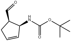 tert-butyl N-[(1S,5R)-5-formylcyclopent-2-en-1-yl]carbamate Struktur