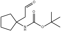 tert-butyl N-[1-(2-oxoethyl)cyclopentyl]carbamate Struktur