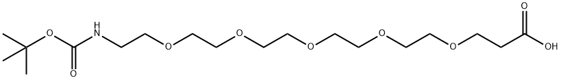 t-Boc-N-amido-PEG5-acid Struktur