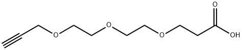 プロパルギル-PEG3-酸 化学構造式