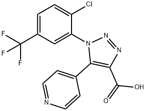1-[2-chloro-5-(trifluoromethyl)phenyl]-5-(pyridin-4-yl)-1H-1,2,3-triazole-4-carboxylic acid Structure