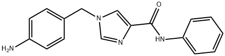 1-(4-アミノベンジル)-N-フェニル-1H-イミダゾール-4-カルボキサミド 化学構造式