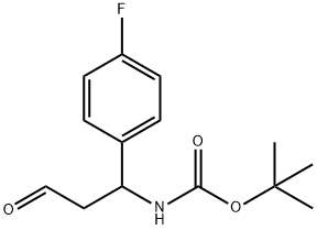 tert-butyl N-[1-(4-fluorophenyl)-3-oxopropyl]carbamate Structure