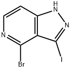 4-溴-3-碘-1H-吡唑并[4,3-C]吡啶, 1357946-69-0, 结构式