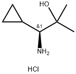 (S)-1-氨基-1-环丙基-2-甲基丙-2-醇盐酸盐, 1363408-33-6, 结构式