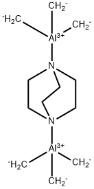 Bis(trimethylaluminum)-1,4-diazabicyclo[2.2.2]octane adduct Struktur