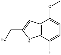 (7-fluoro-4-methoxy-1h-indol-2-yl)methanol Structure