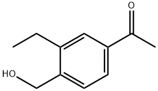 1-(3-エチル-4-(ヒドロキシメチル)フェニル)エタノン 化学構造式