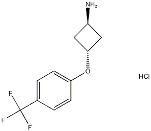 CyclobutanaMine, 3-(4-trifluoroMethylphenoxy)-, hydrochloride (1:1), trans- Struktur
