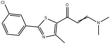 (2E)-1-[2-(3-chlorophenyl)-4-methyl-1,3-thiazol-5-yl]-3-(dimethylamino)prop-2-en-1-one Struktur