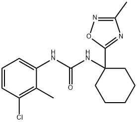 1-(3-chloro-2-methylphenyl)-3-[1-(3-methyl-1,2,4-oxadiazol-5-yl)cyclohexyl]urea|