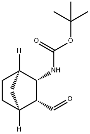 tert-butyl N-[(1R,2S,3R,4S)-3-formylbicyclo[2.2.1]heptan-2-yl]carbamate Struktur