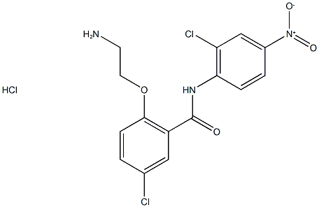 2-(2-氨基乙氧基)-5-氯-N-(2-氯-4-硝基苯基)苯甲酰胺盐酸盐 结构式