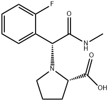 (S)-1-((R)-1-(2-fluorophenyl)-2-(methylamino)-2-oxoethyl)pyrrolidine-2-carboxylic acid Structure