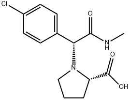 (S)-1-((R)-1-(4-chlorophenyl)-2-(methylamino)-2-oxoethyl)pyrrolidine-2-carboxylic acid 化学構造式