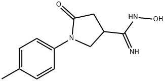 (Z)-N'-hydroxy-1-(4-methylphenyl)-5-oxopyrrolidine-3-carboximidamide Structure