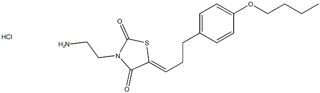 3-(2-氨基乙基)-5-[3-(4-丁氧基苯基)亚丙基]-2,4-噻唑烷二酮盐酸盐,1449240-68-9,结构式