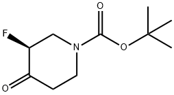 tert-butyl (3s)-3-fluoro-4-oxopiperidine-1-carboxylate Struktur