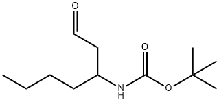 tert-butyl N-(1-oxoheptan-3-yl)carbamate Struktur