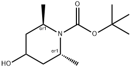 1-Piperidinecarboxylic acid, 4-hydroxy-2,6-dimethyl-, 1,1-dimethylethyl ester, (2R,6R)-rel- Structure