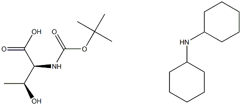 DicyclohexylaMine (2S,3S)-2-((tert-butoxycarbonyl)aMino)-3-hydroxybutanoate Structure