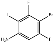 4‐bromo‐3,5‐difluoro‐2‐iodoaniline Structure
