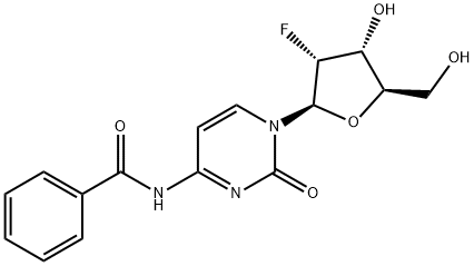 N4-ベンゾイル-2'-フルオロ-2'-デオキシシチジン 化学構造式