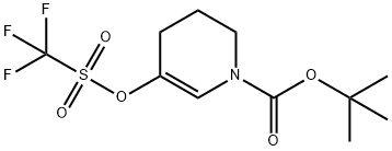 tert-butyl 5-{[(trifluoromethyl)sulfonyl]oxy}-3,4-dihydropyridine-1(2H)-carboxylate(SALTDATA: FREE) Struktur