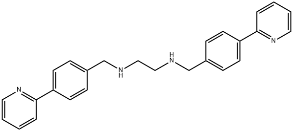 N1,N2-Bis[[4-(2-pyridinyl)phenyl]methyl]- 1,2-ethanediamine 化学構造式