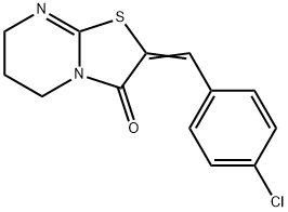 (2E)-2-[(4-chlorophenyl)methylidene]-2H,3H,5H,6H,7H-[1,3]thiazolo[3,2-a]pyrimidin-3-one Struktur
