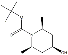 tert-butyl (2R,4r,6S)-rel-4-hydroxy-2,6-dimethylpiperidine-1-carboxylate 结构式