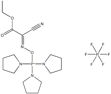 氰基(羟基亚氨基)醋酸乙酯基-O2]三-1-吡咯烷基六氟磷酸盐, 153433-21-7, 结构式