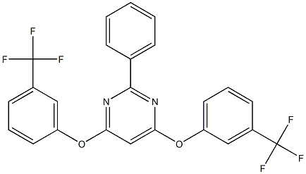 2-phenyl-4,6-bis[3-(trifluoromethyl)phenoxy]pyrimidine Structure