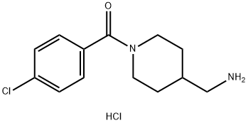 [1-(4-chlorobenzoyl)piperidin-4-yl]methanamine hydrochloride Struktur