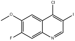 4-クロロ-7-フルオロ-3-ヨード-6-メトキシキノリン 化学構造式