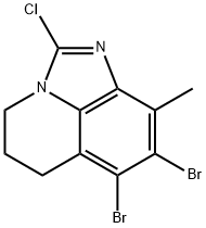 7,8-Dibromo-2-chloro-9-methyl-5,6-dihydro-4H-imidazo[4,5,1-ij]quinoline Struktur