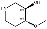 TRANS-4-メトキシピペリジン-3-オール 化学構造式