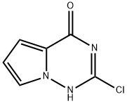 2-chloro-1H,4H-pyrrolo[2,1-f][1,2,4]triazin-4-one Struktur