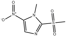 1-甲基-2-甲砜基-5-硝基咪唑 结构式